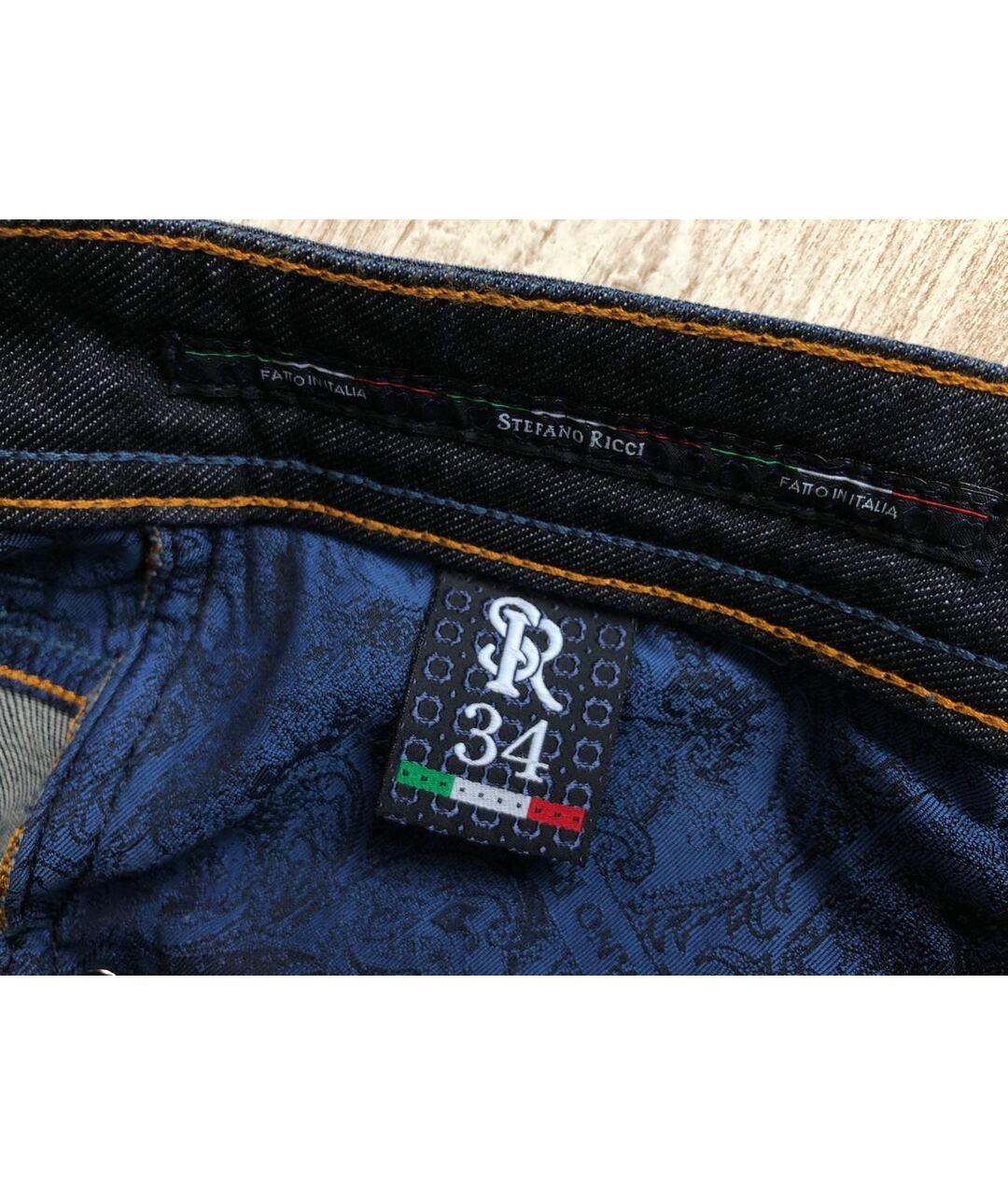 STEFANO RICCI Темно-синие джинсы, фото 7
