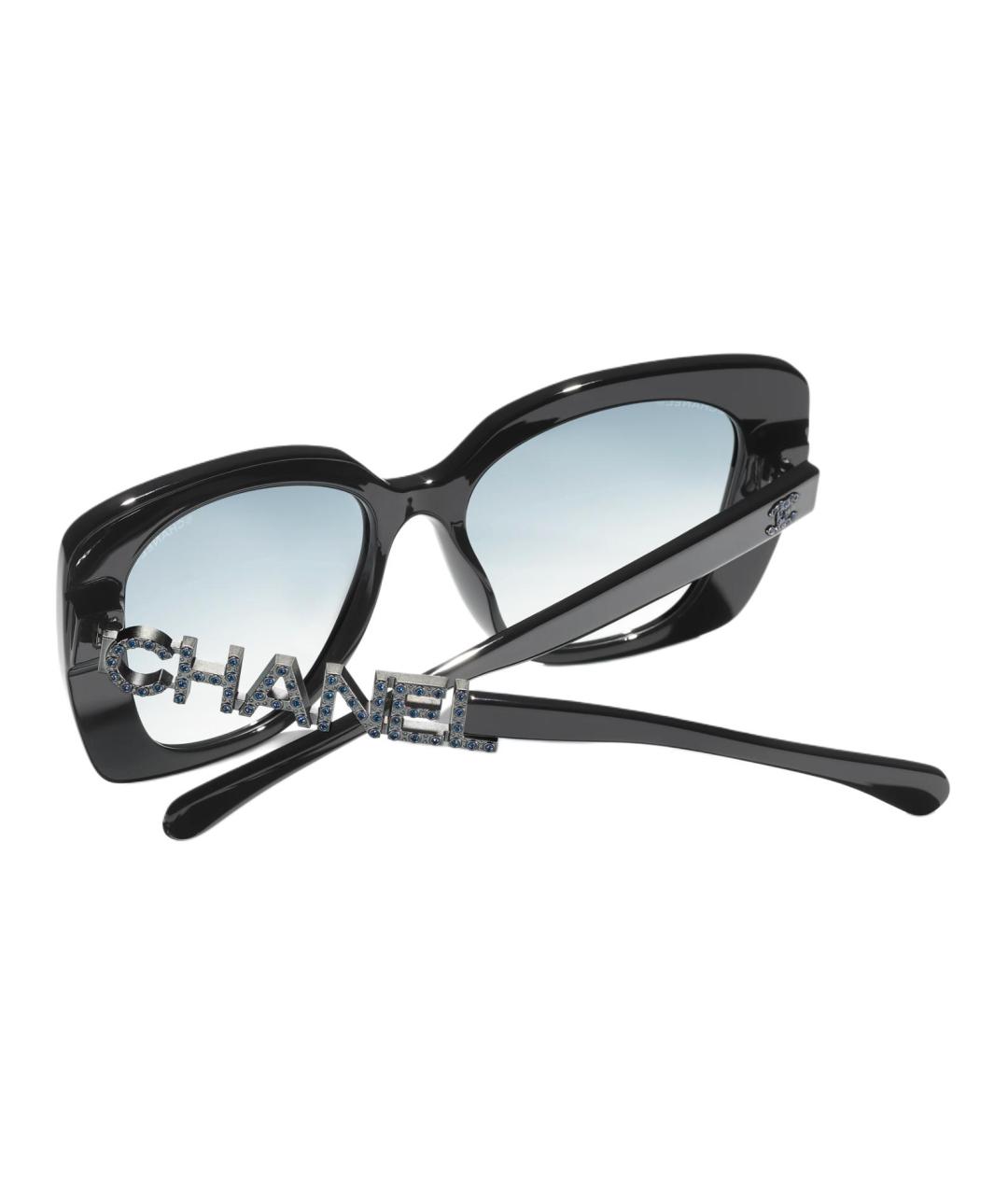 CHANEL Черные пластиковые солнцезащитные очки, фото 4