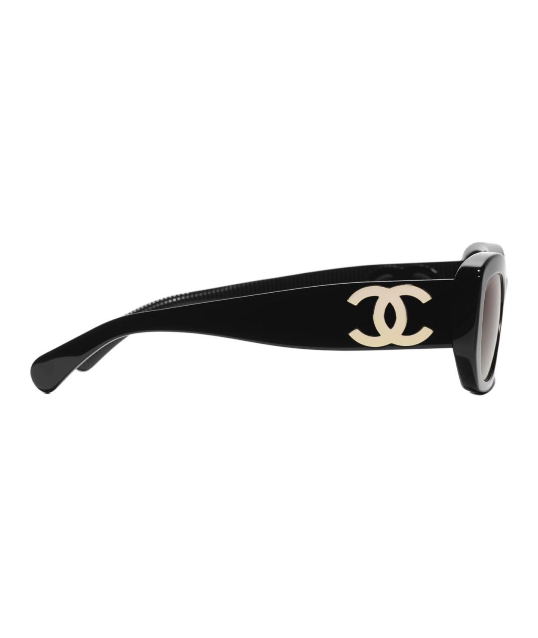 CHANEL Черные пластиковые солнцезащитные очки, фото 4
