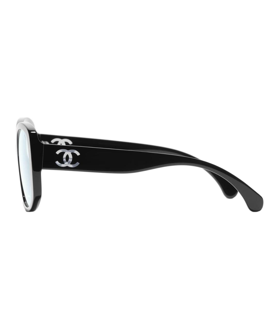 CHANEL Черные пластиковые солнцезащитные очки, фото 3