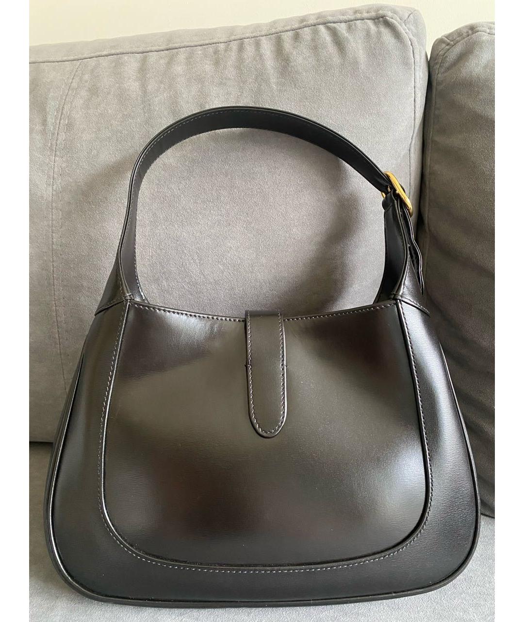 GUCCI Черная кожаная сумка через плечо, фото 3