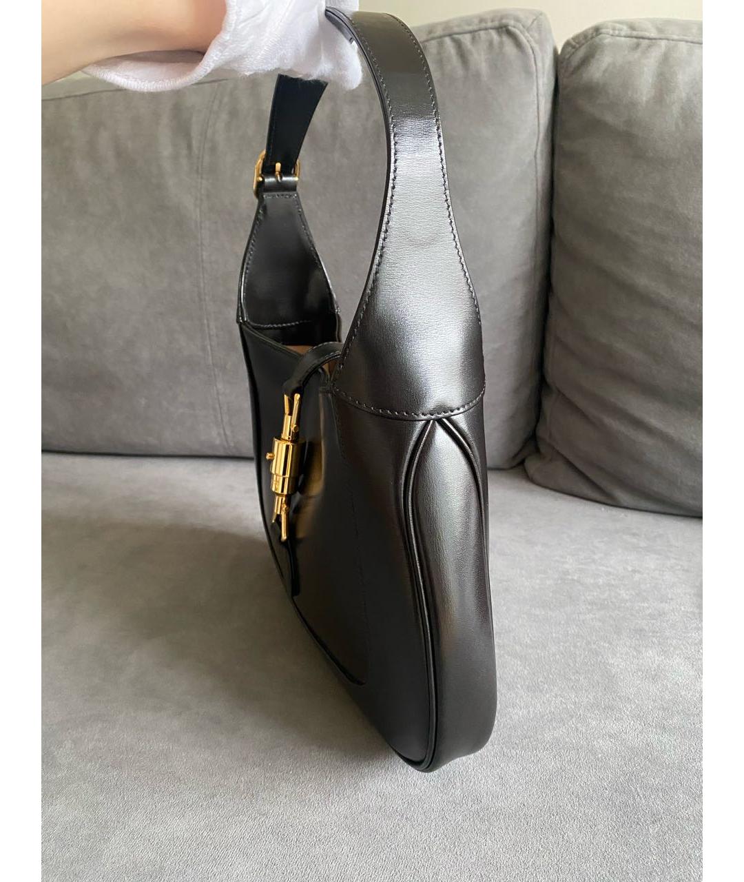 GUCCI Черная кожаная сумка через плечо, фото 2