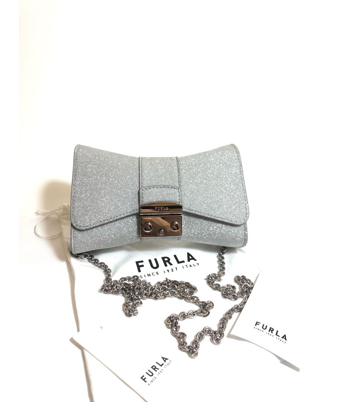 FURLA Серебряная сумка через плечо, фото 5