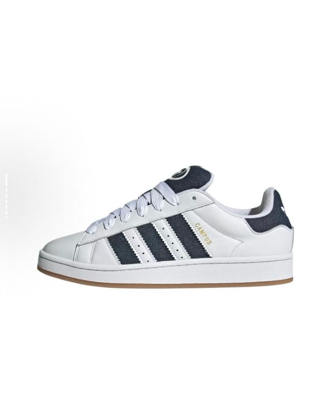 ADIDAS Белые кожаные низкие кроссовки / кеды, фото 2