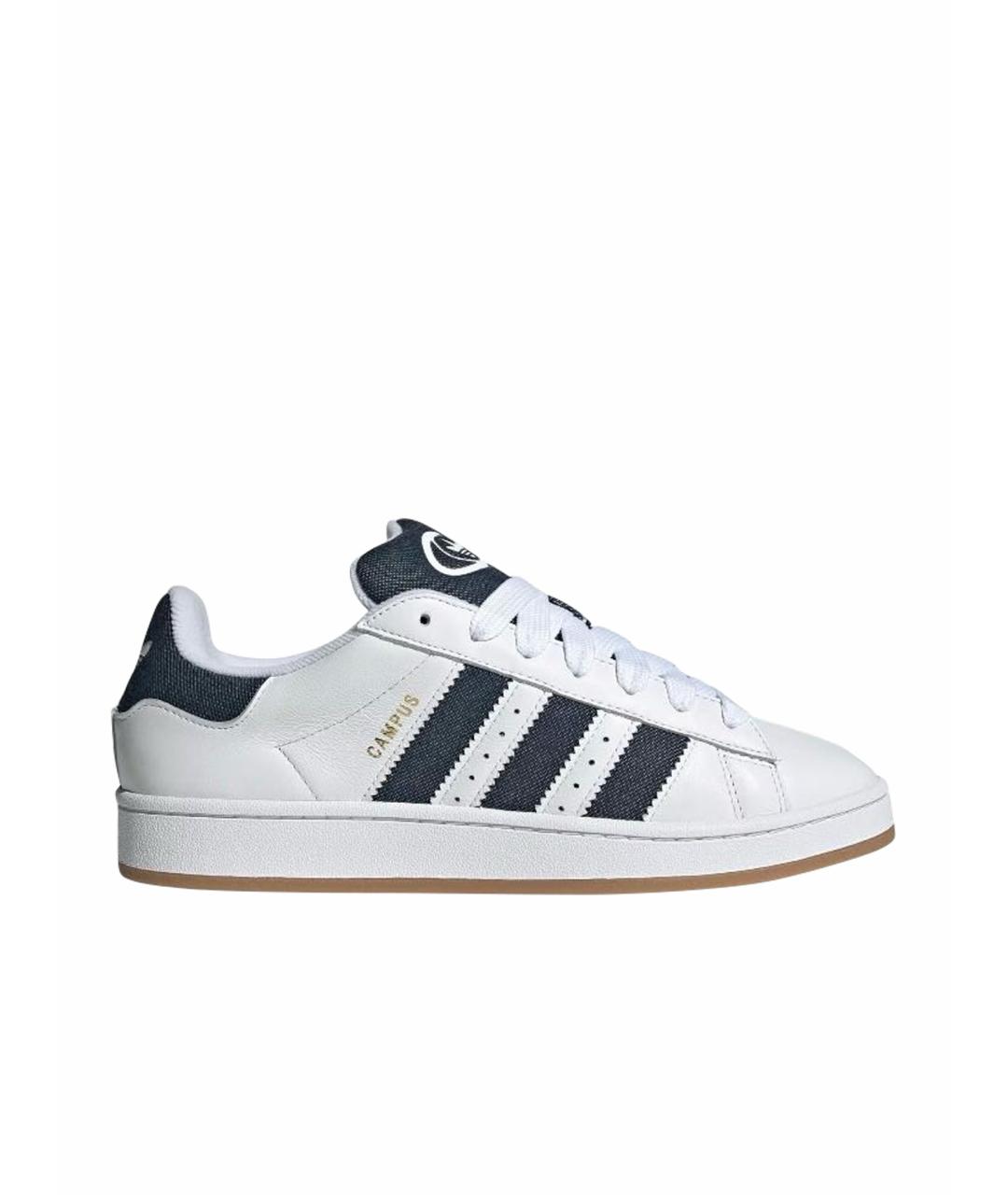 ADIDAS Белые кожаные низкие кроссовки / кеды, фото 1