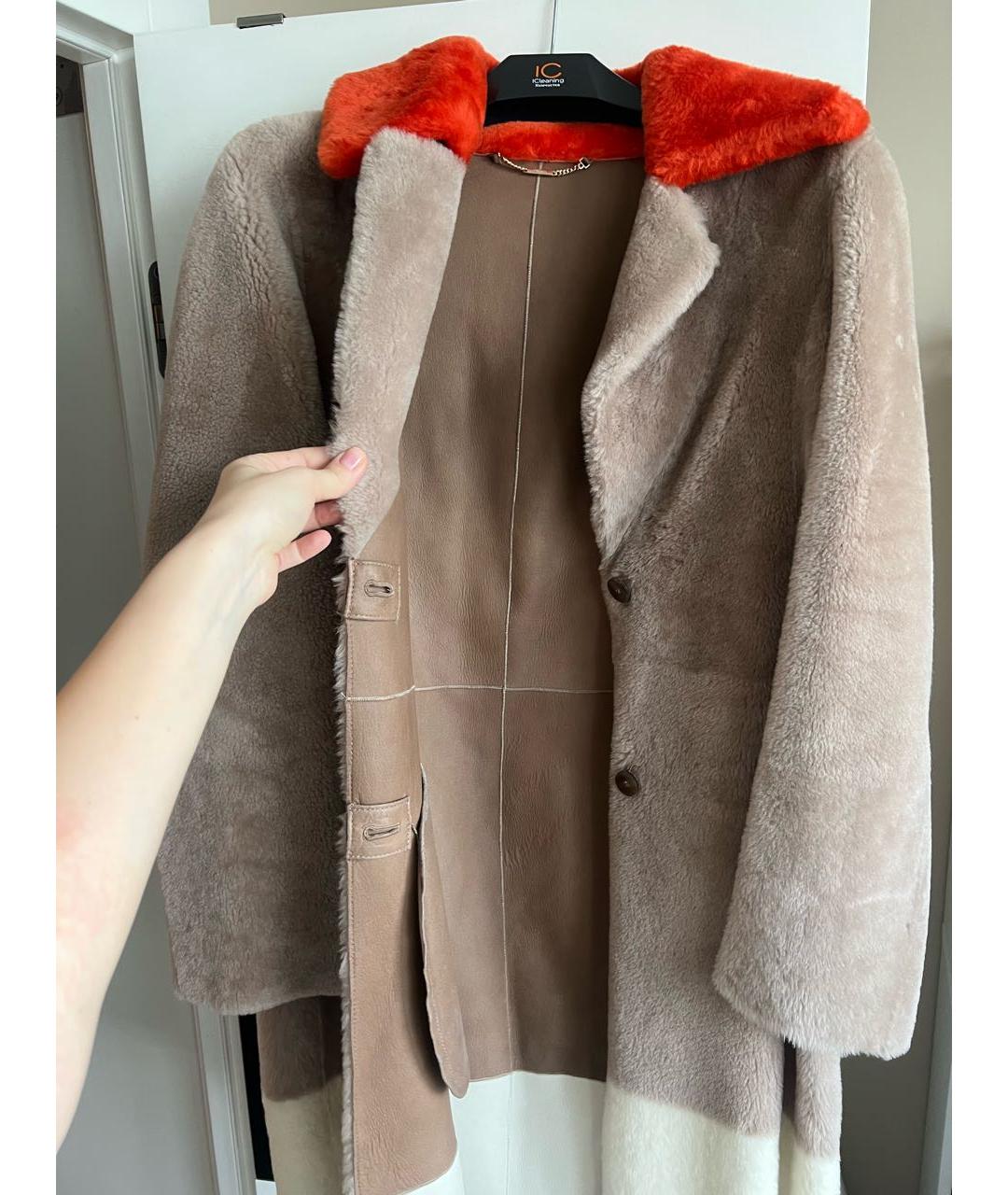 HUGO BOSS Бежевая шерстяная дубленка, фото 2