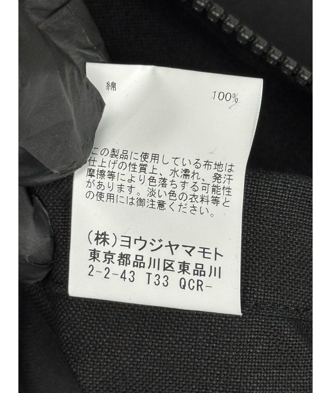 YOHJI YAMAMOTO Черная тканевая сумка тоут, фото 7