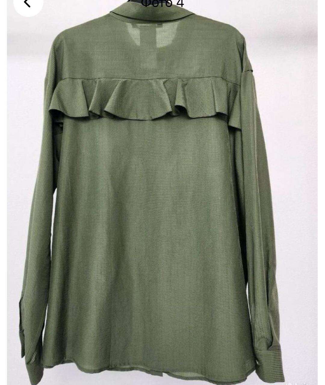 MAX MARA Зеленая хлопковая блузы, фото 2