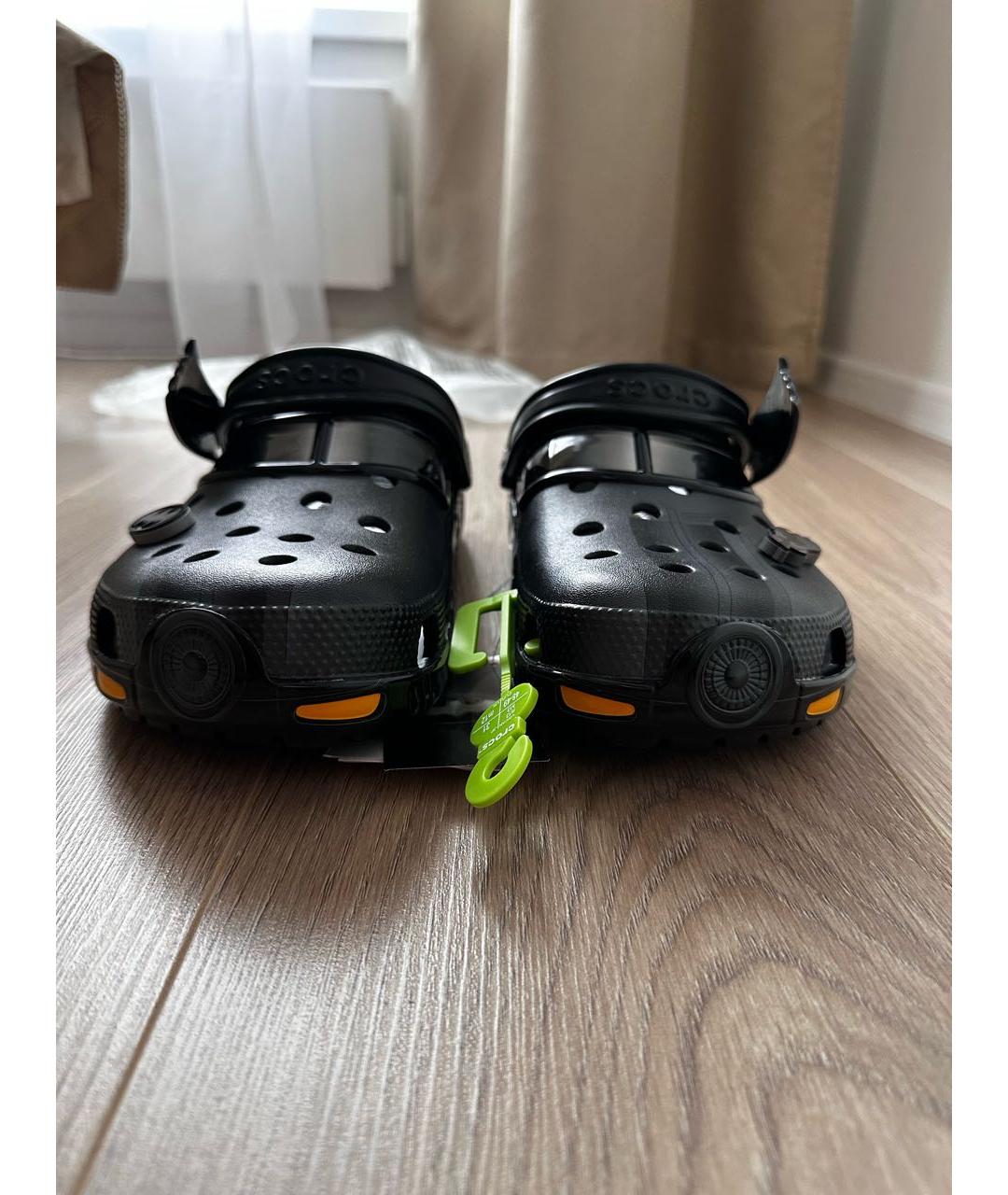CROCS Черные резиновые сандалии, фото 2