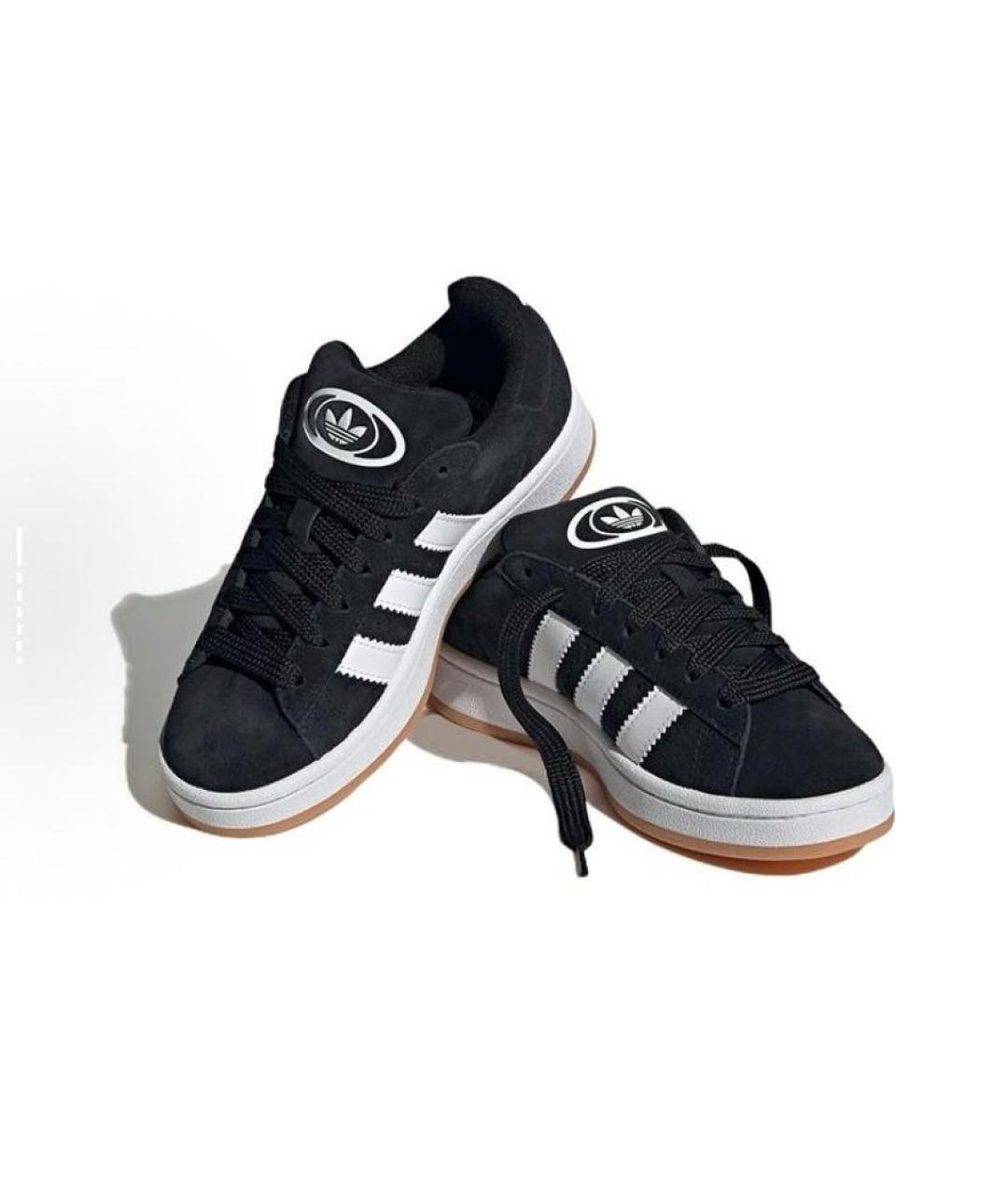 ADIDAS Черные замшевые низкие кроссовки / кеды, фото 4