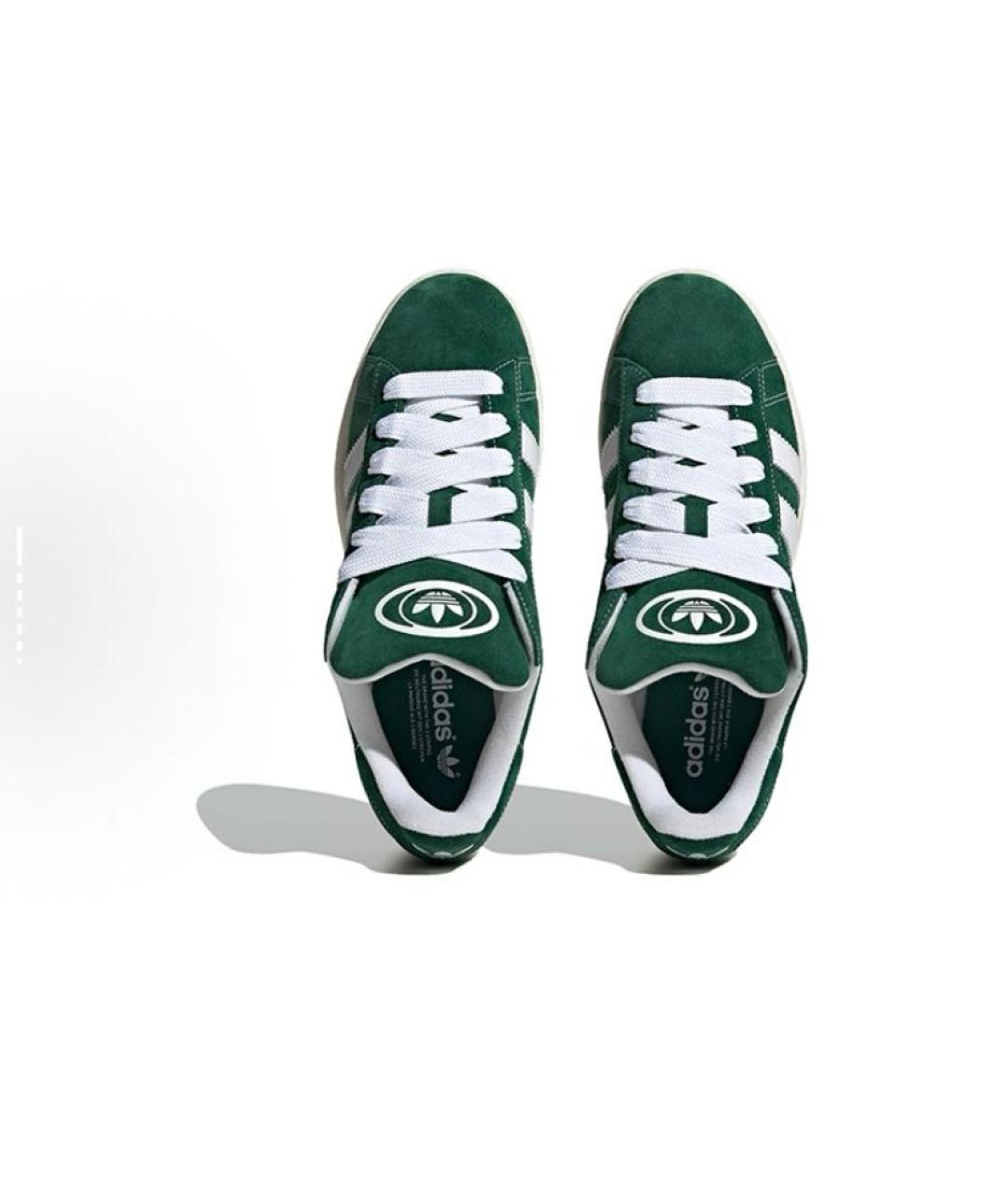 ADIDAS Зеленые замшевые низкие кроссовки / кеды, фото 5