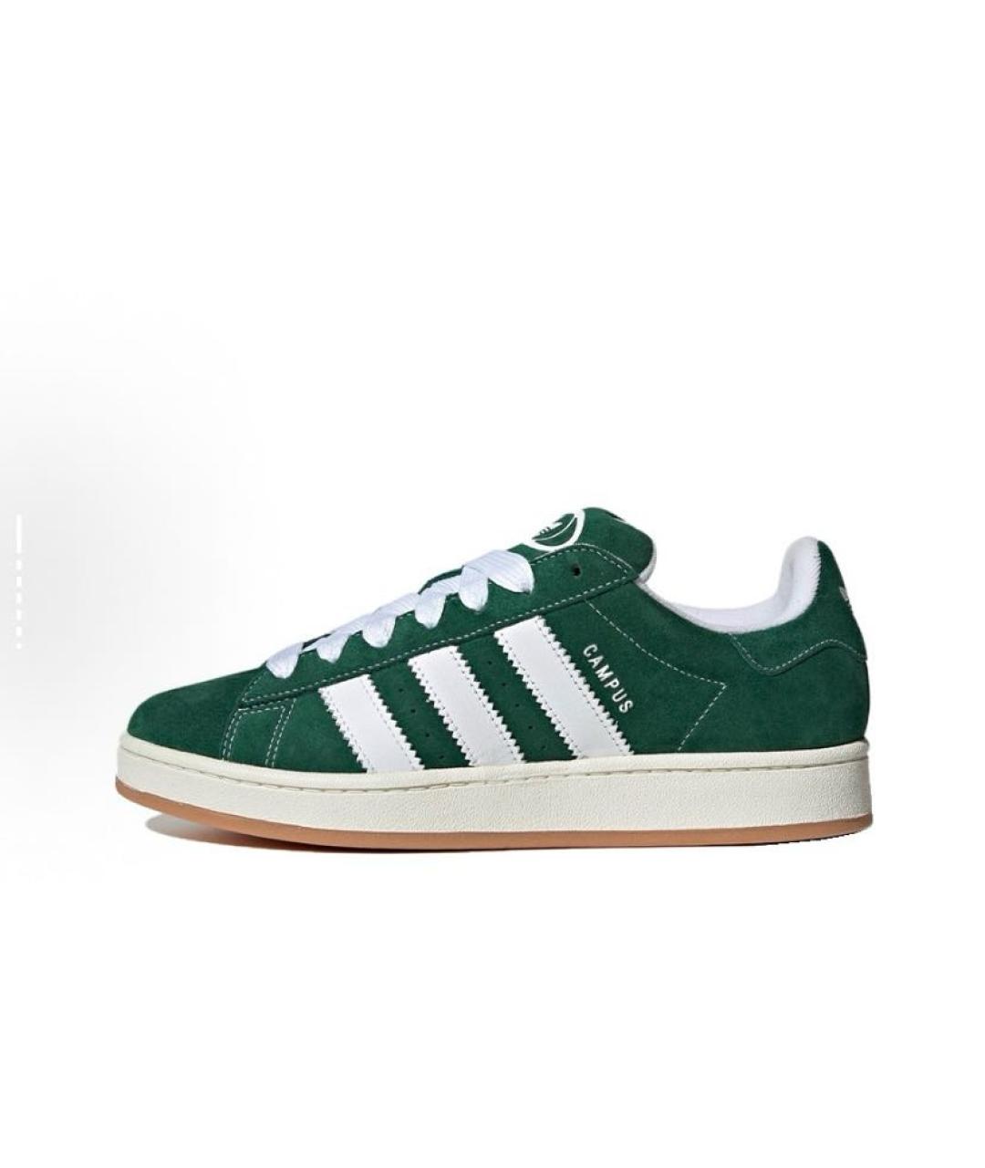 ADIDAS Зеленые замшевые низкие кроссовки / кеды, фото 2