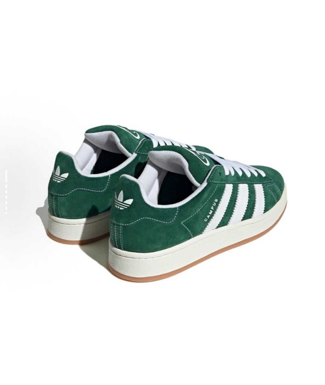 ADIDAS Зеленые замшевые низкие кроссовки / кеды, фото 4