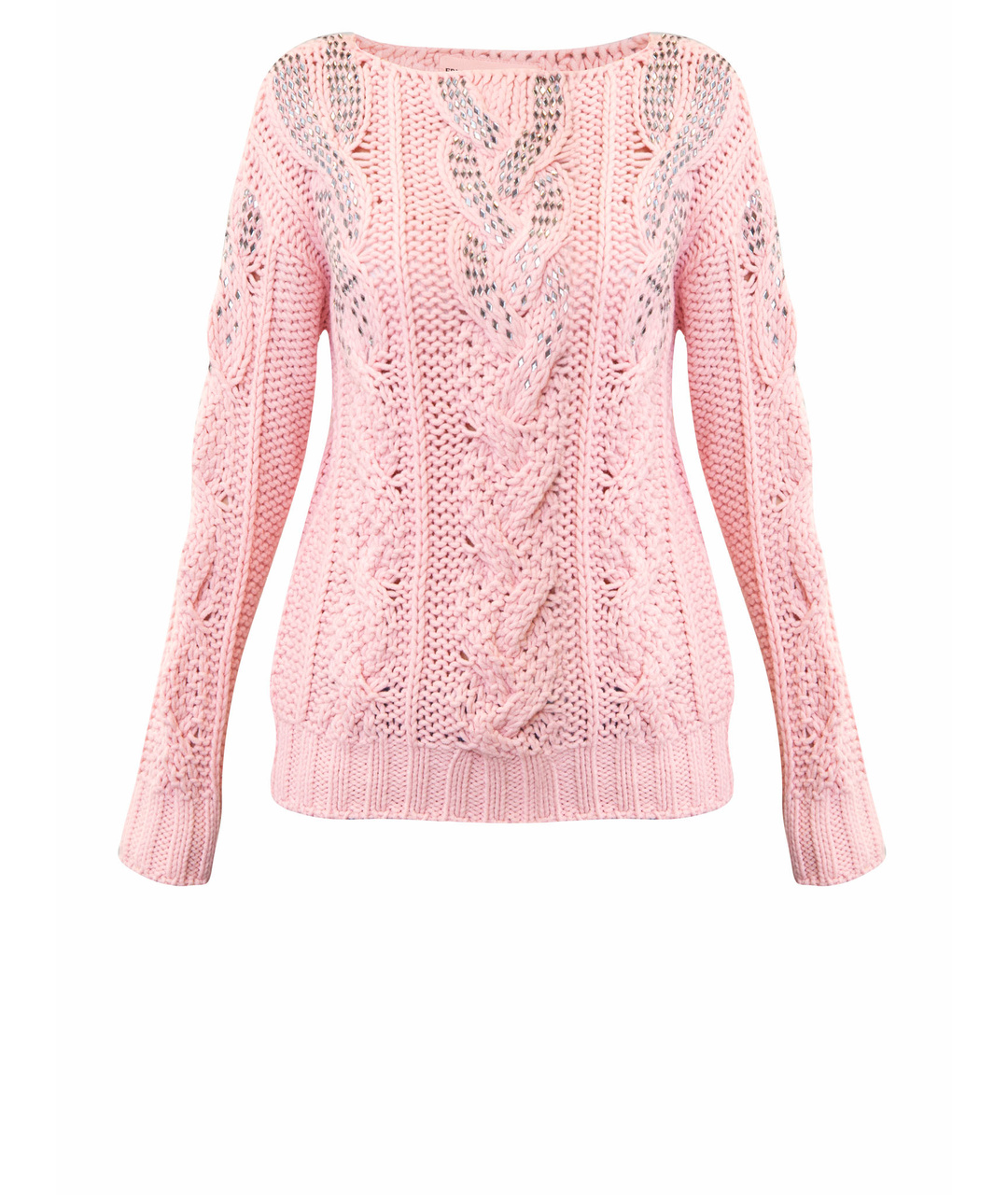 ERMANNO SCERVINO Розовый хлопковый джемпер / свитер, фото 1