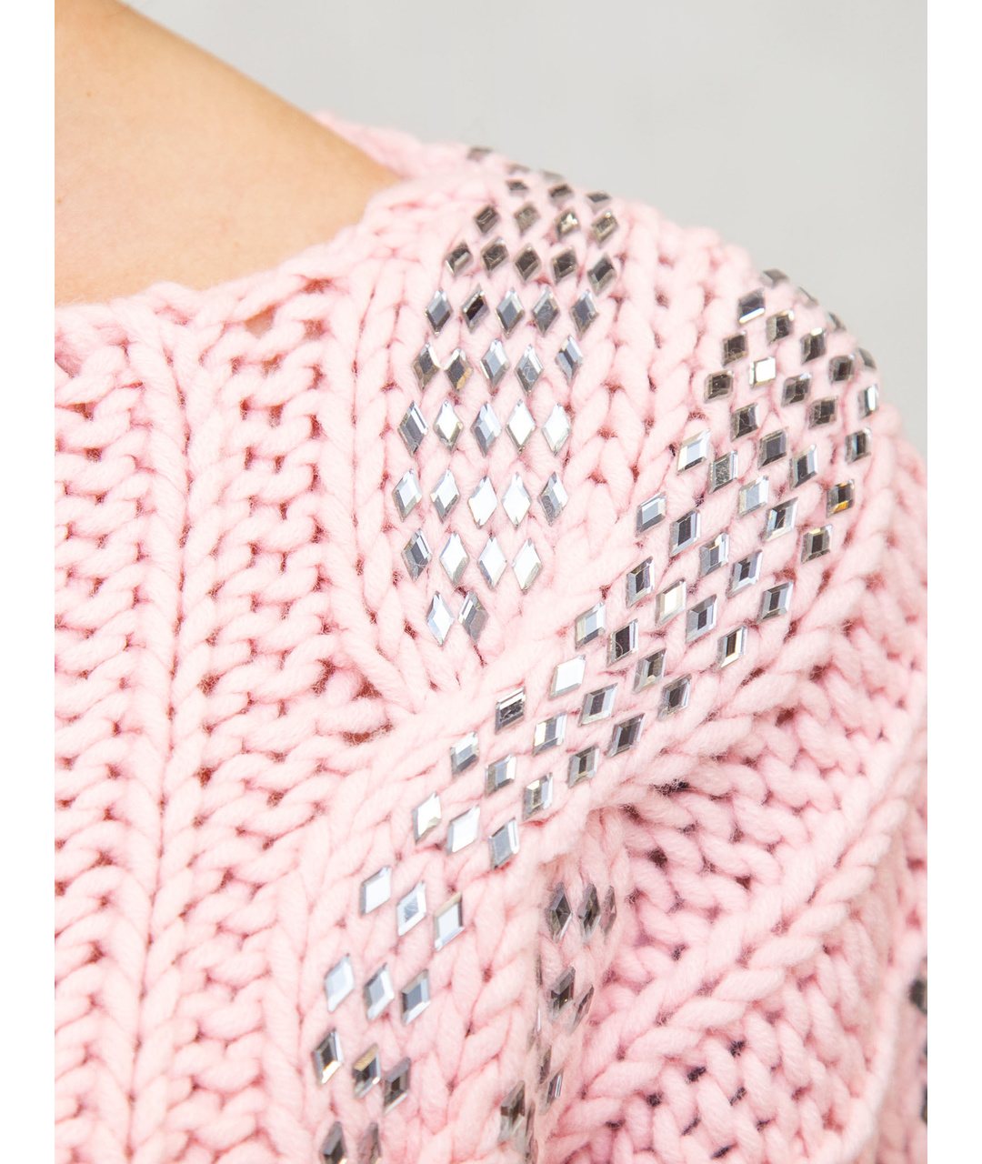ERMANNO SCERVINO Розовый хлопковый джемпер / свитер, фото 4