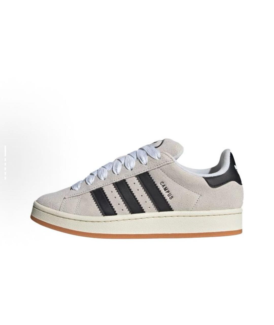 ADIDAS Бежевые замшевые низкие кроссовки / кеды, фото 2