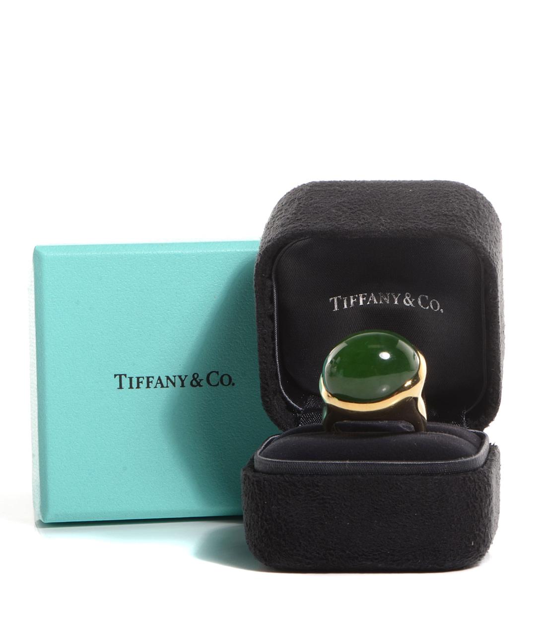 TIFFANY&CO Зеленые кольцо из желтого золота, фото 2