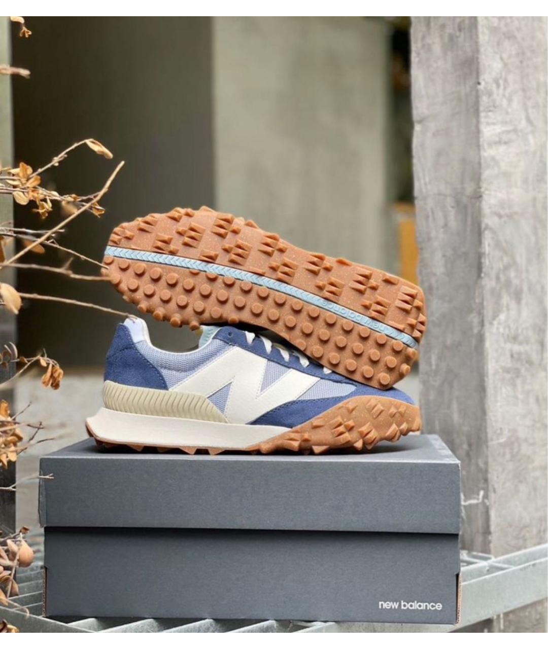 NEW BALANCE Синие замшевые низкие кроссовки / кеды, фото 6