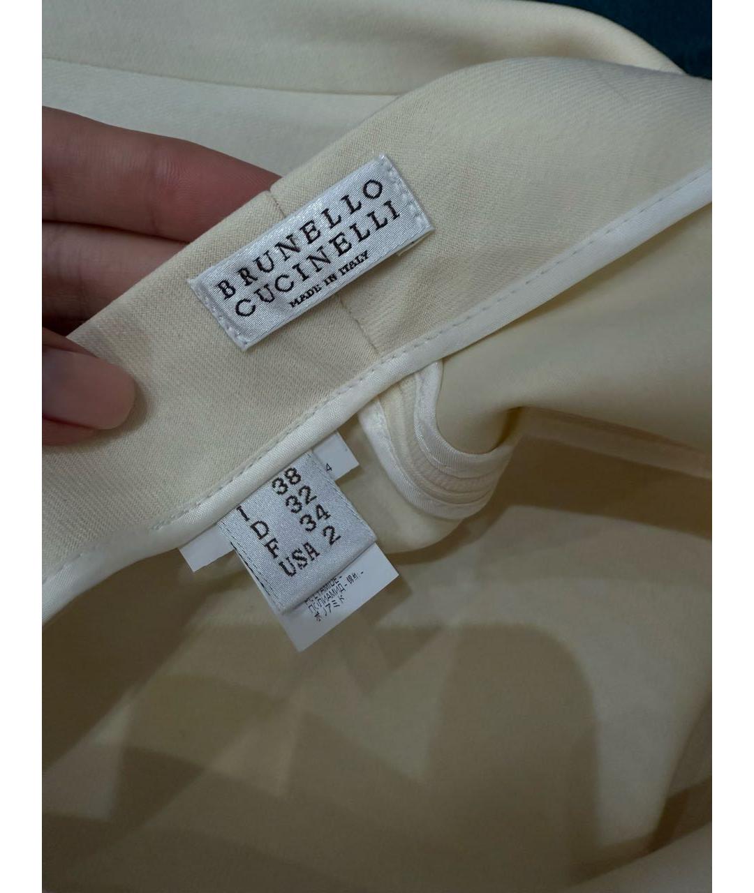BRUNELLO CUCINELLI Бежевая юбка миди, фото 3
