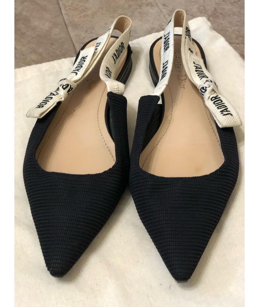 CHRISTIAN DIOR Черные кожаные босоножки, фото 2