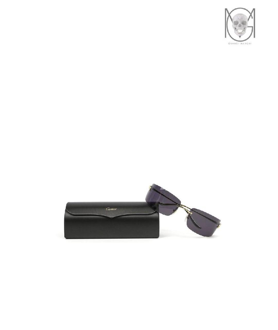 CARTIER Золотые металлические солнцезащитные очки, фото 2