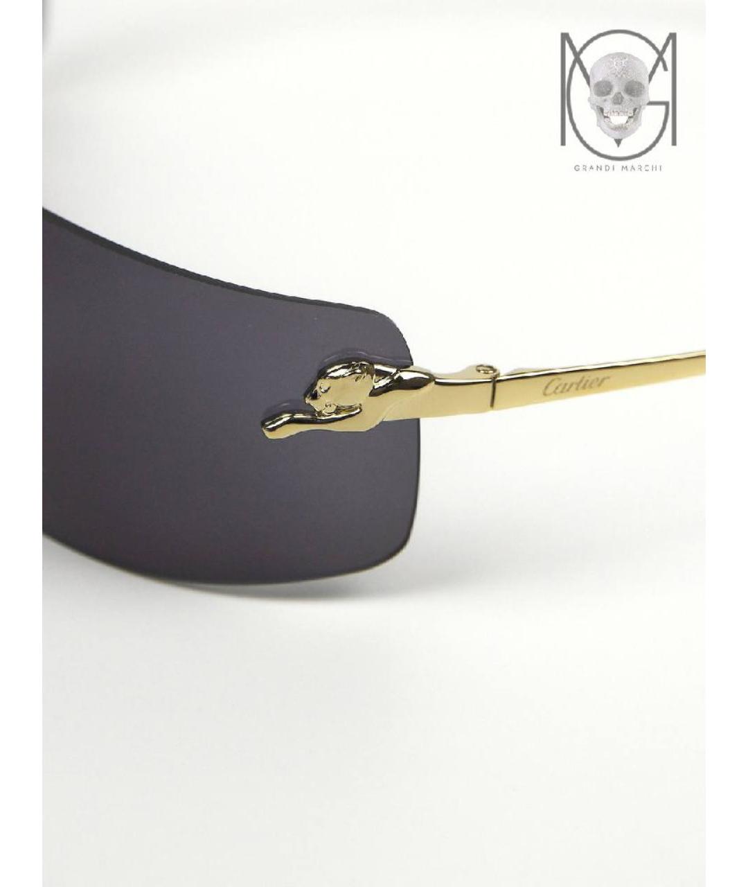 CARTIER Золотые металлические солнцезащитные очки, фото 5