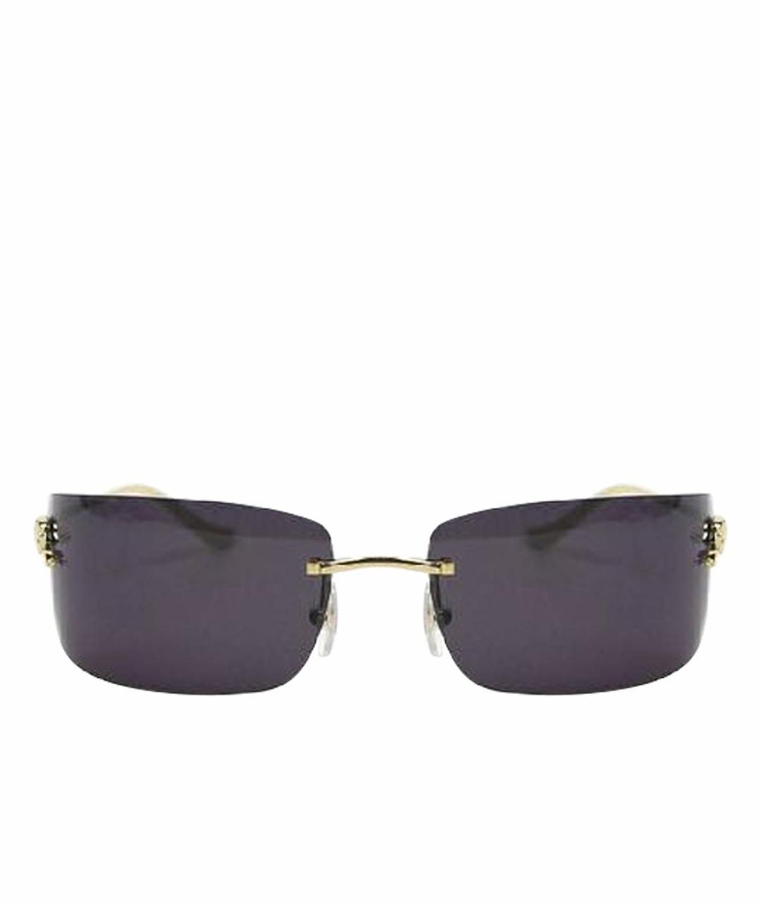 CARTIER Золотые металлические солнцезащитные очки, фото 1