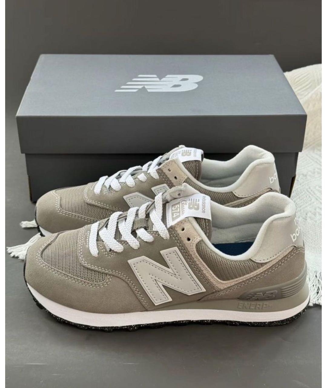 NEW BALANCE Бежевые замшевые низкие кроссовки / кеды, фото 5