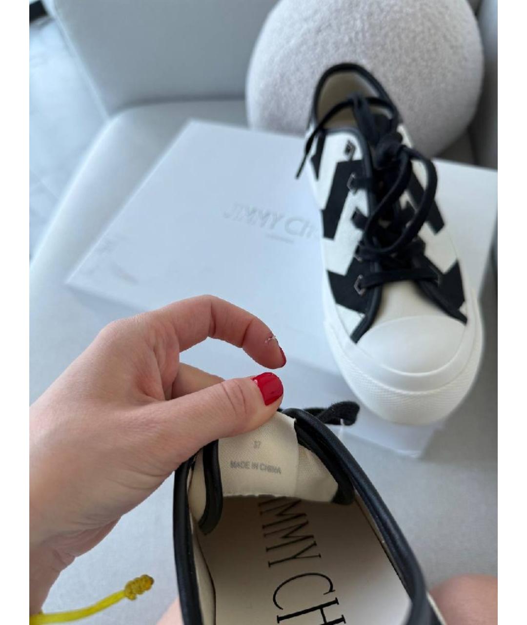JIMMY CHOO Белые кеды, фото 2