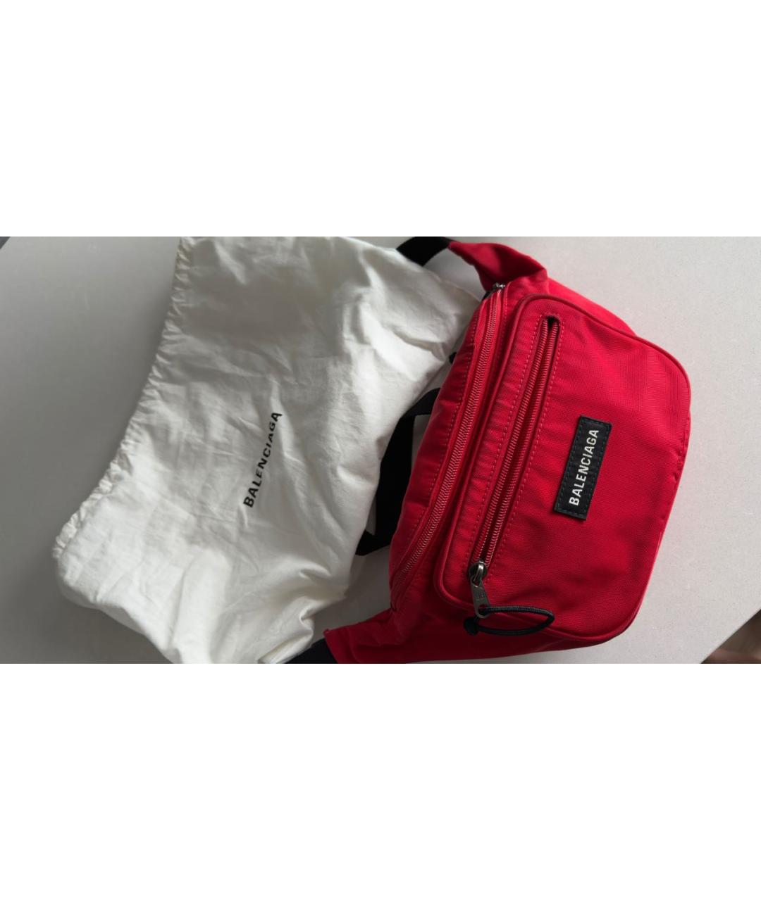 BALENCIAGA Красная поясная сумка, фото 6