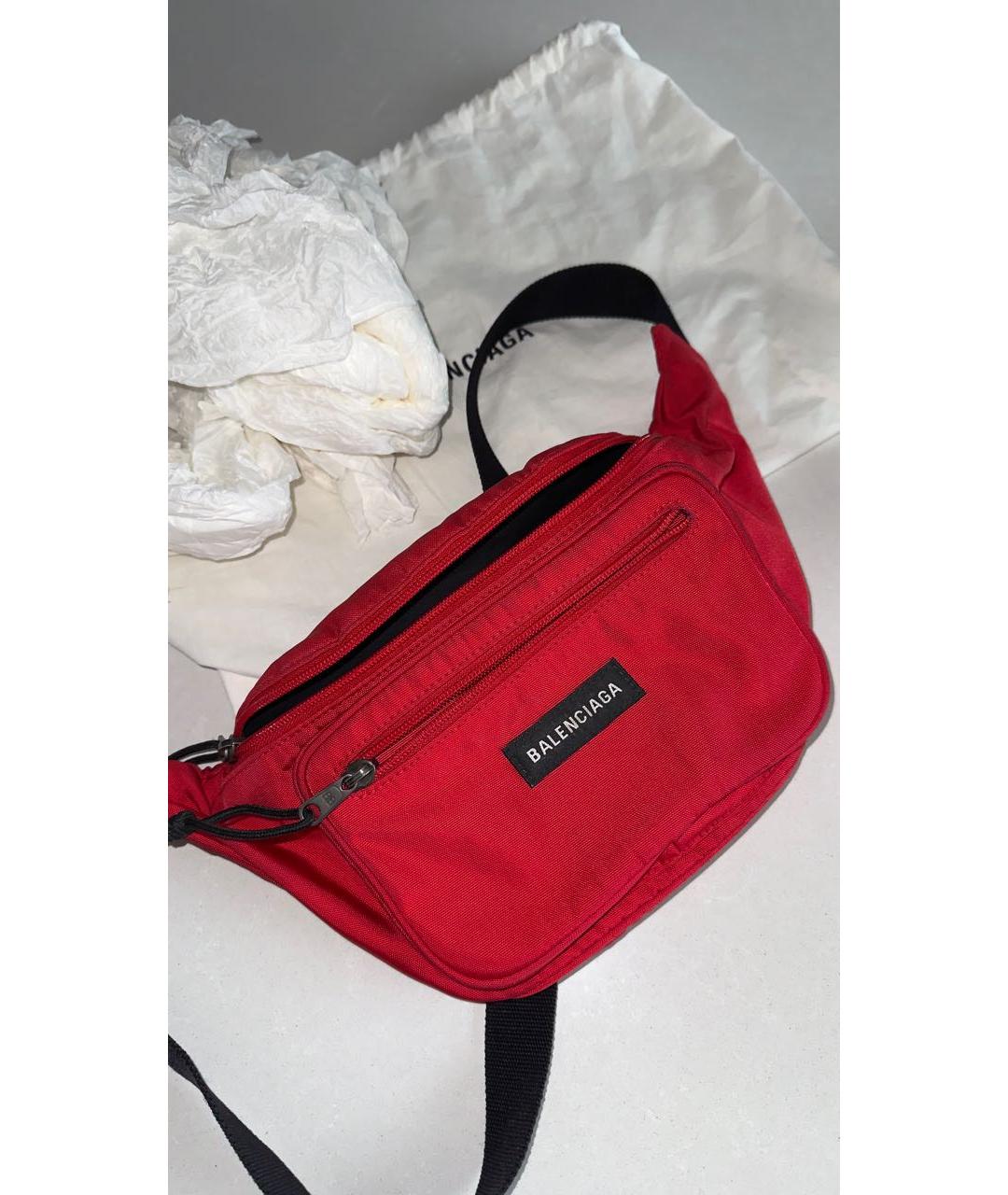 BALENCIAGA Красная поясная сумка, фото 7