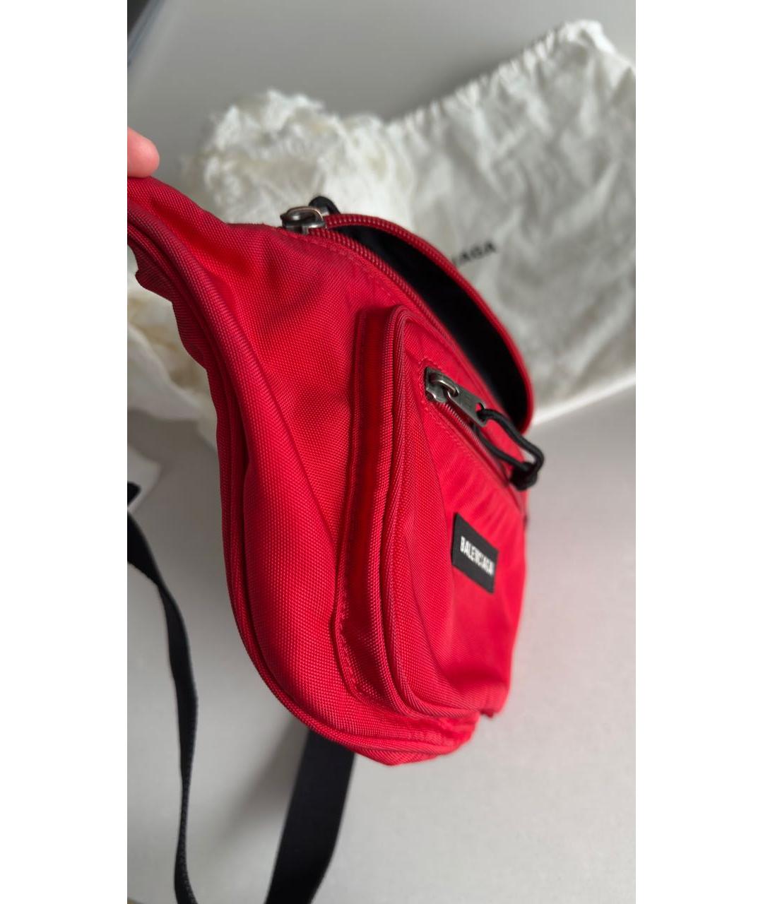 BALENCIAGA Красная поясная сумка, фото 3