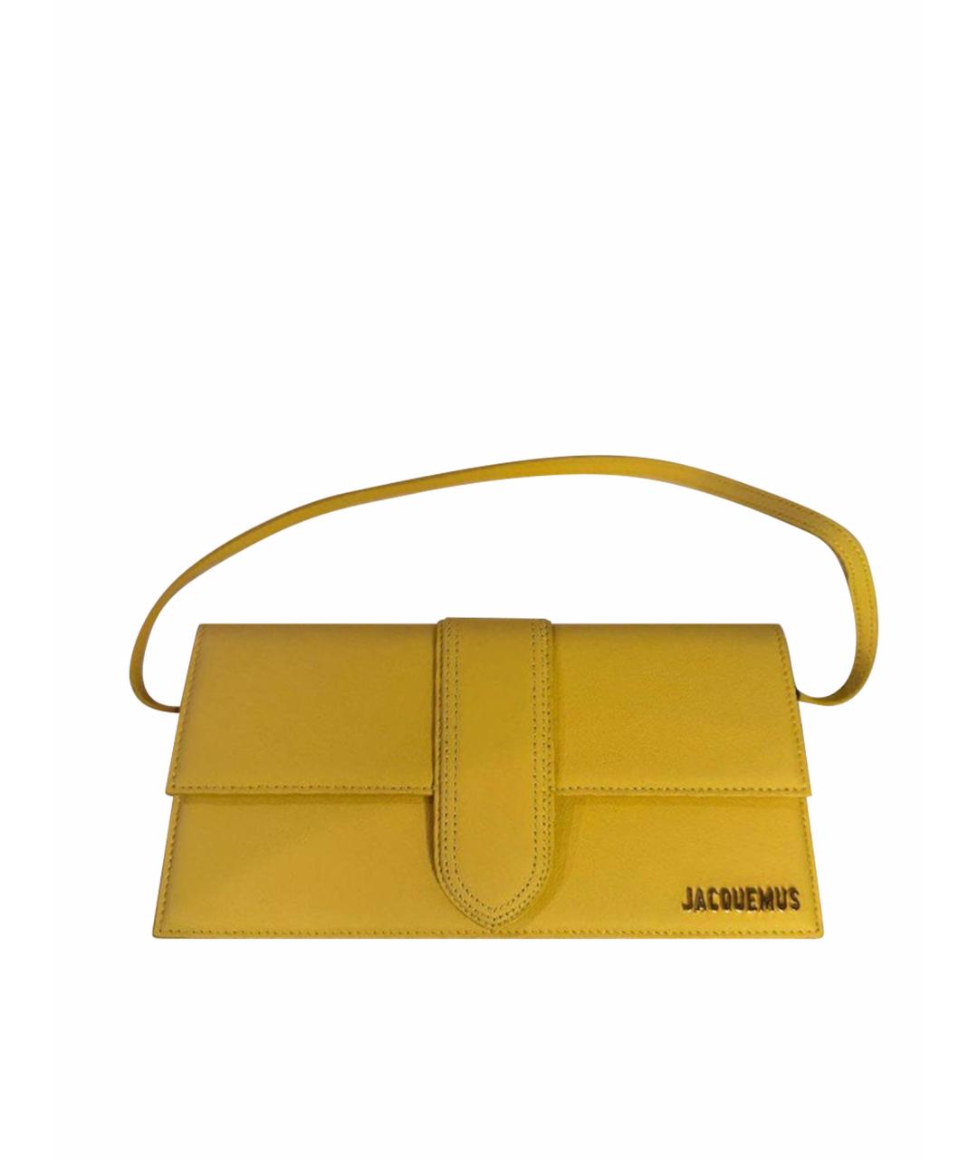 JACQUEMUS Желтая кожаная сумка через плечо, фото 1