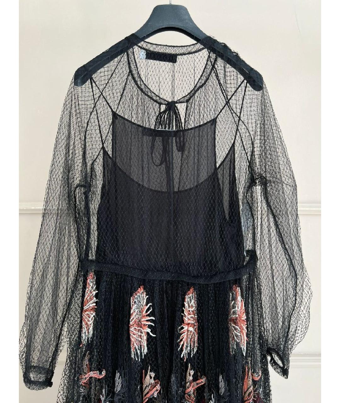 CHRISTIAN DIOR Черное хлопковое повседневное платье, фото 3