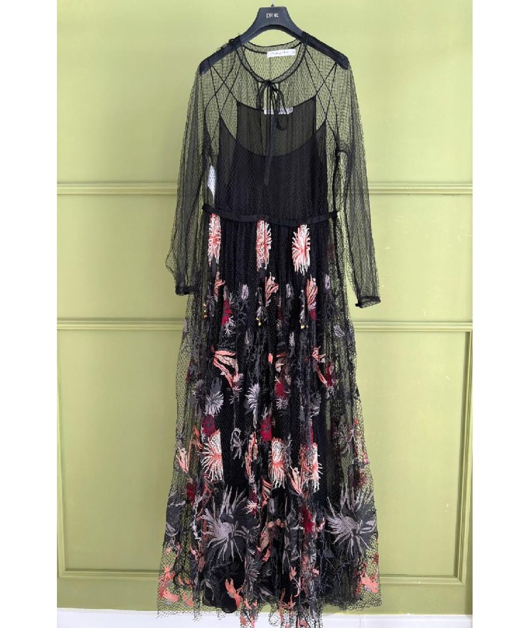 CHRISTIAN DIOR Черное хлопковое повседневное платье, фото 10