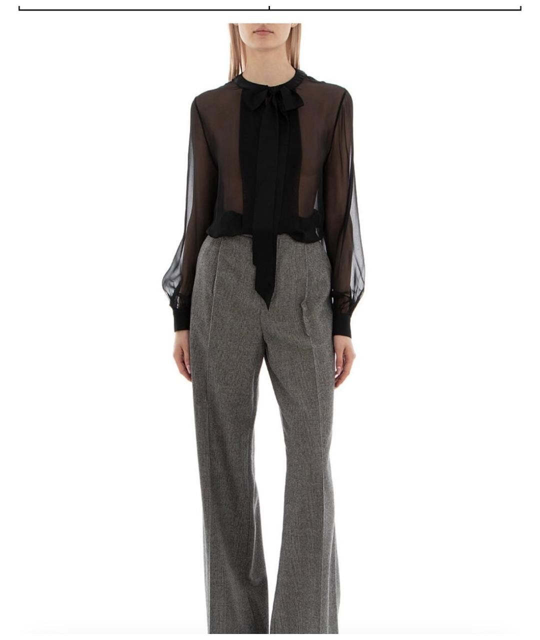 SAINT LAURENT Черная блузы, фото 4