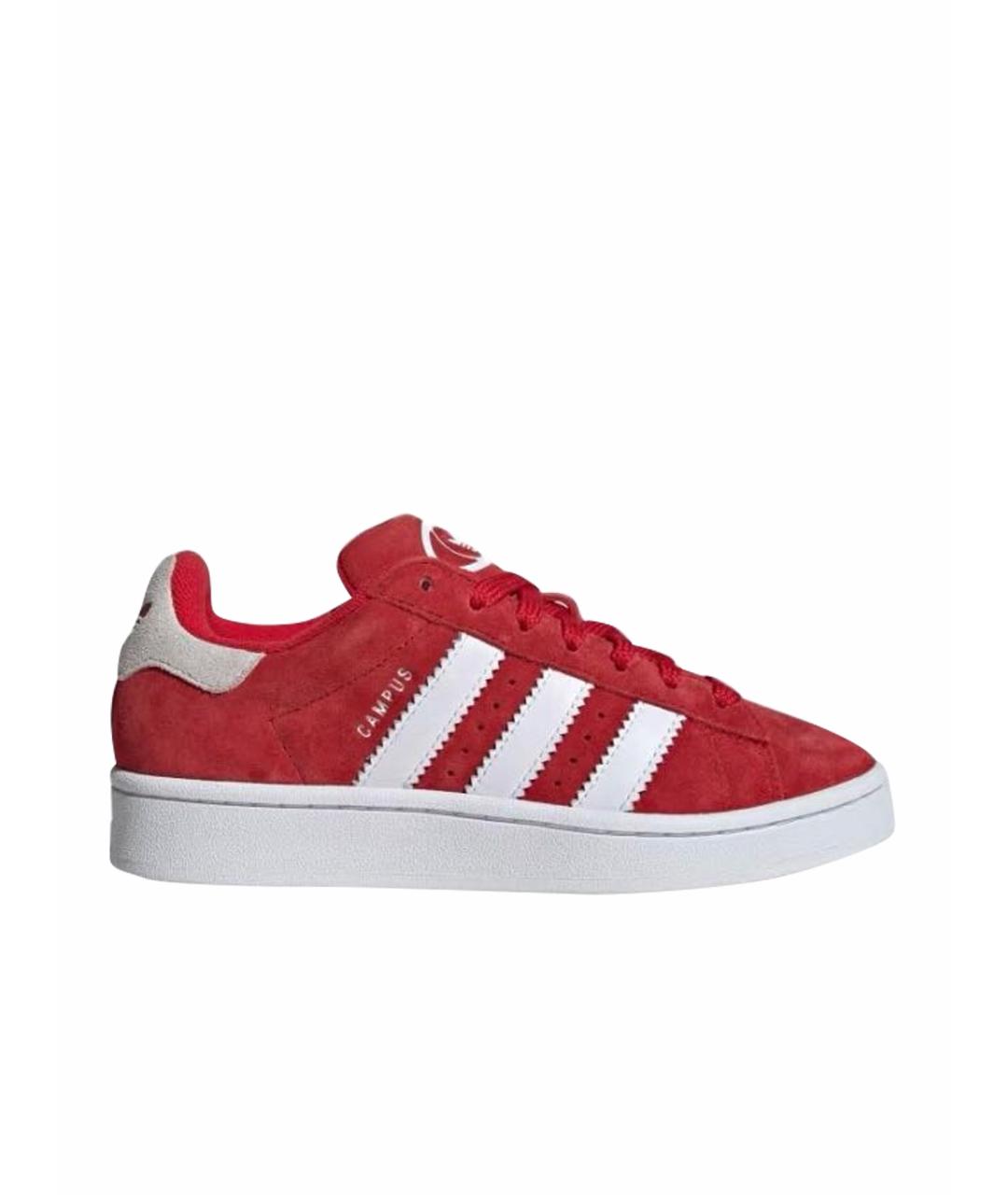 ADIDAS Красные замшевые низкие кроссовки / кеды, фото 1