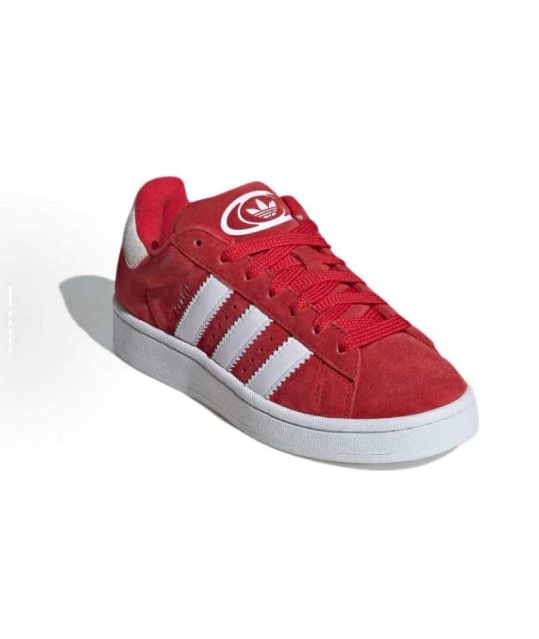 ADIDAS Красные замшевые низкие кроссовки / кеды, фото 3
