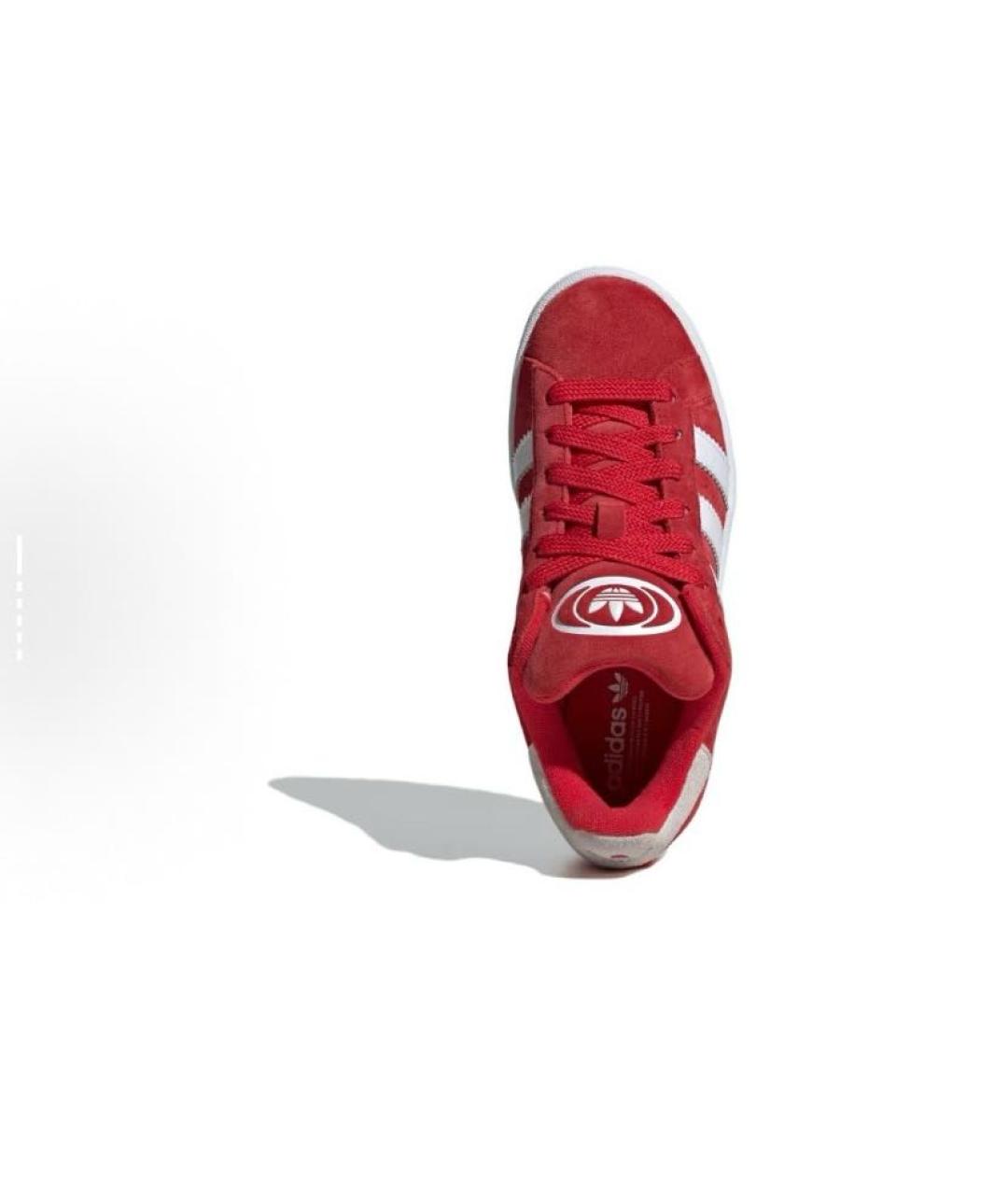 ADIDAS Красные замшевые низкие кроссовки / кеды, фото 4
