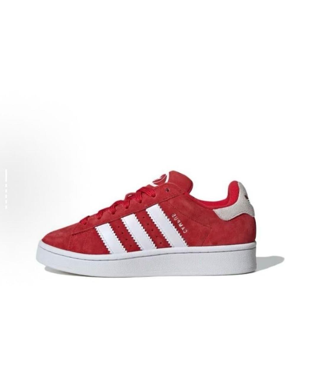 ADIDAS Красные замшевые низкие кроссовки / кеды, фото 2