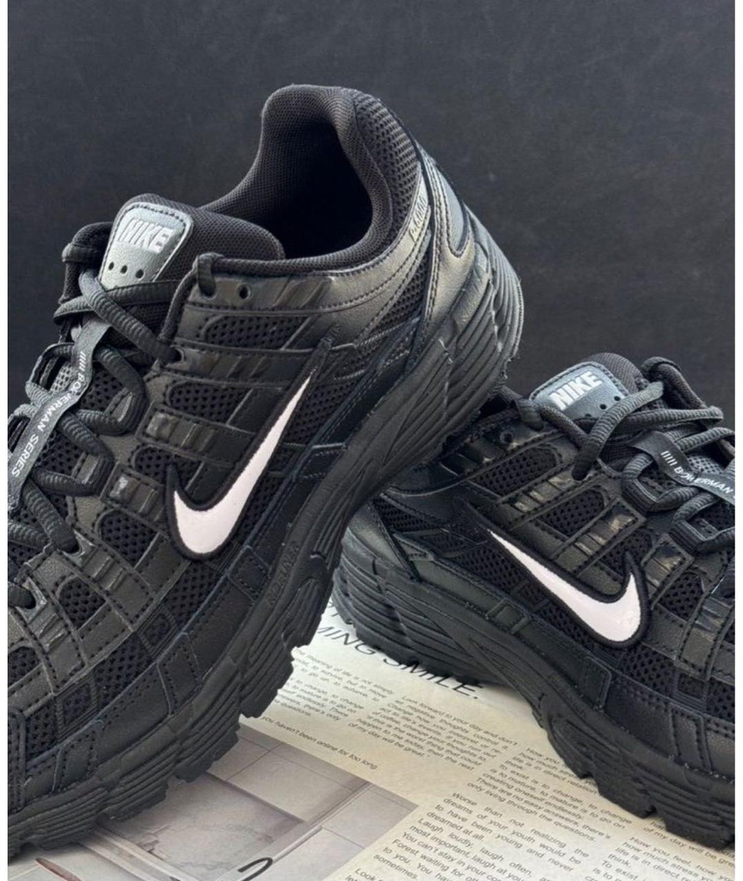 NIKE Черные текстильные низкие кроссовки / кеды, фото 6