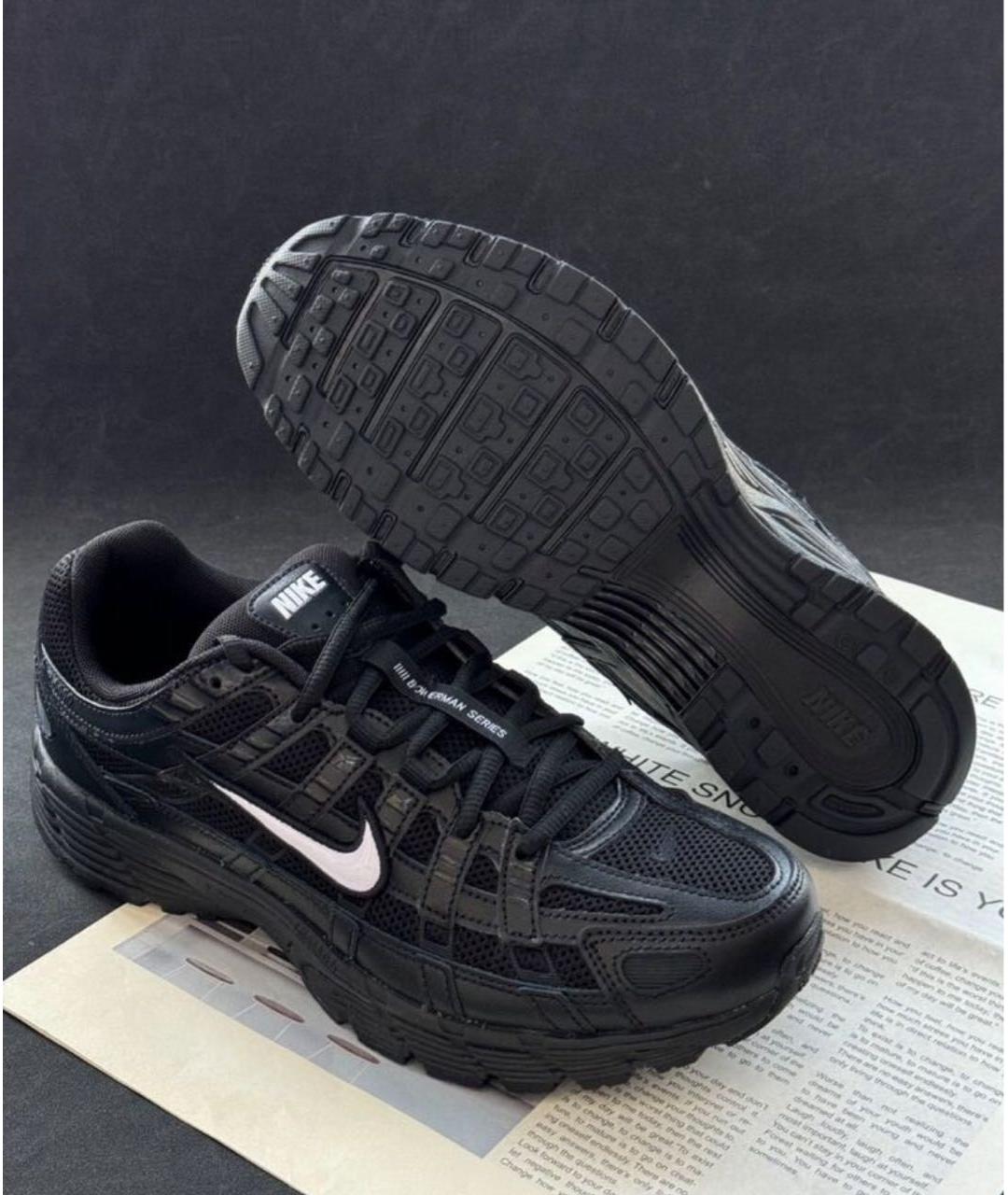 NIKE Черные текстильные низкие кроссовки / кеды, фото 7