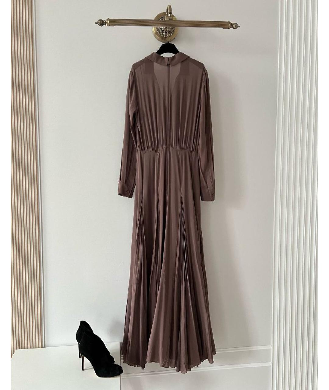 CHRISTIAN DIOR Коричневое хлопковое повседневное платье, фото 2