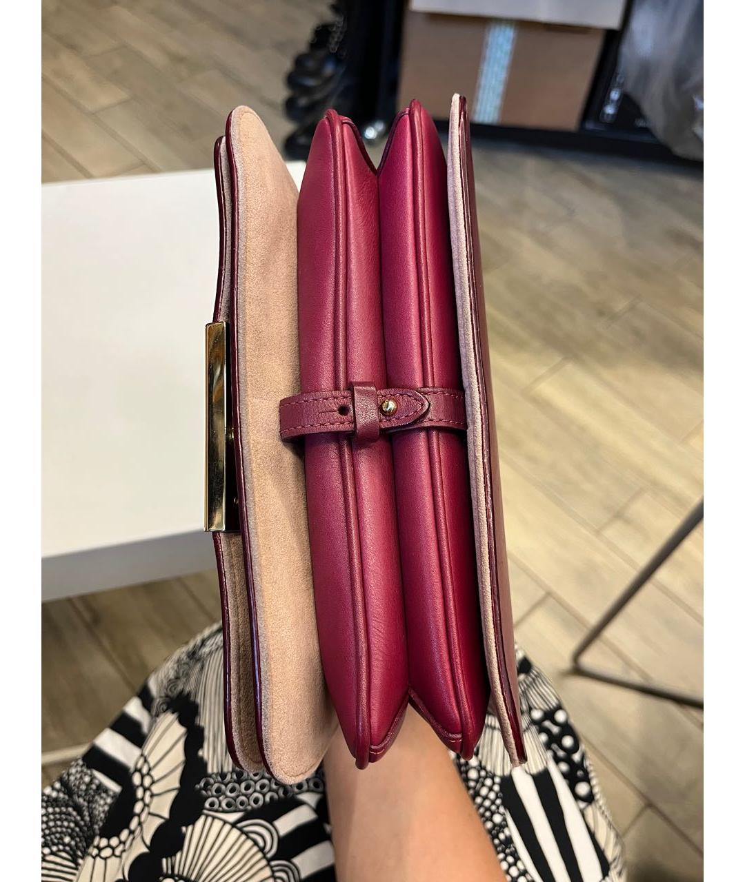 EMILIO PUCCI Бордовая кожаная сумка через плечо, фото 3