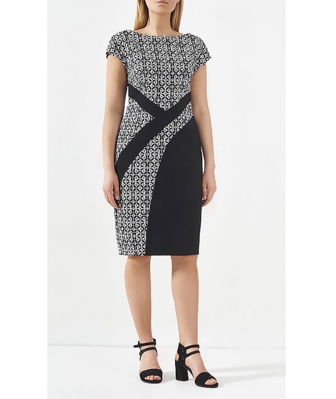 ESCADA Черное хлопко-эластановое повседневное платье, фото 2