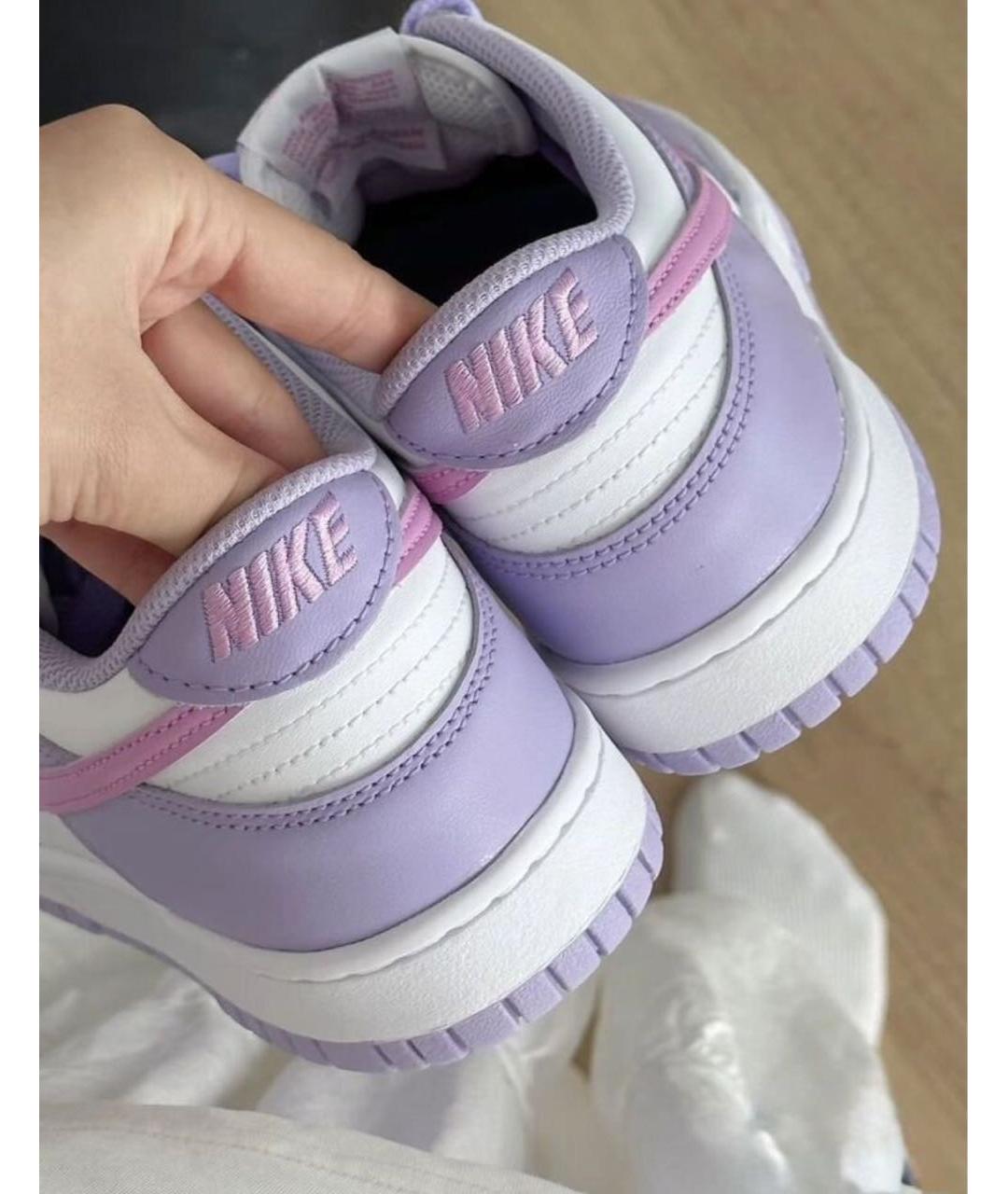 NIKE Фиолетовые кожаные кроссовки, фото 6