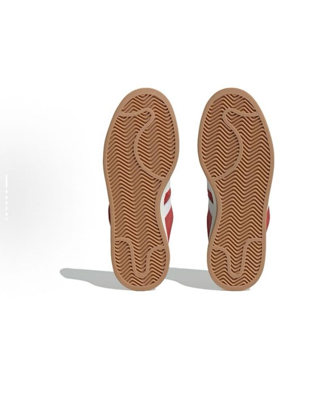 ADIDAS Красные замшевые низкие кроссовки / кеды, фото 7