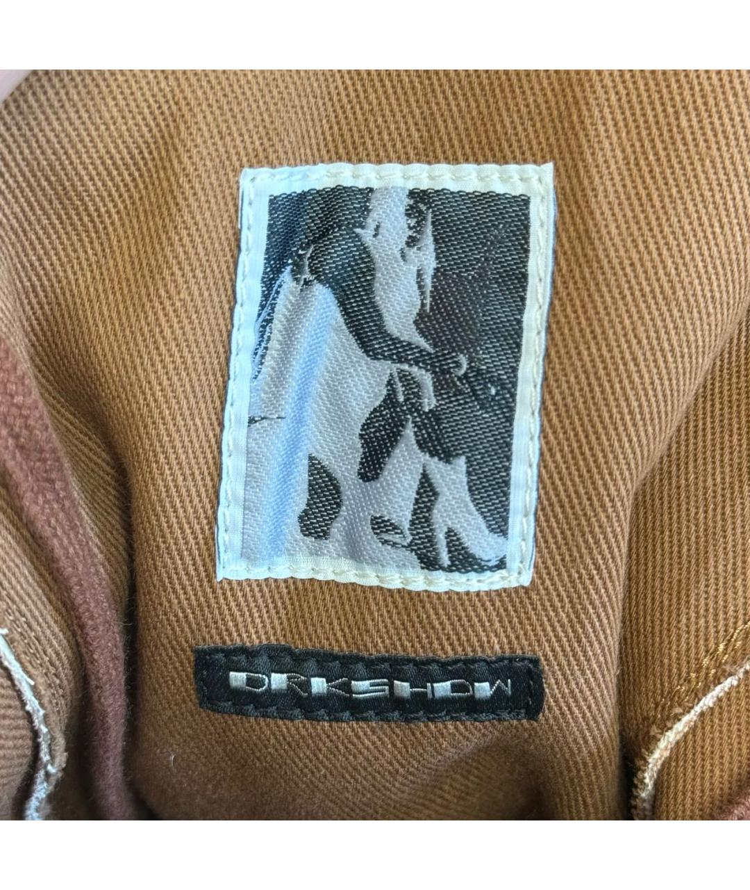 RICK OWENS DRKSHDW Коричневые текстильные высокие кроссовки / кеды, фото 4