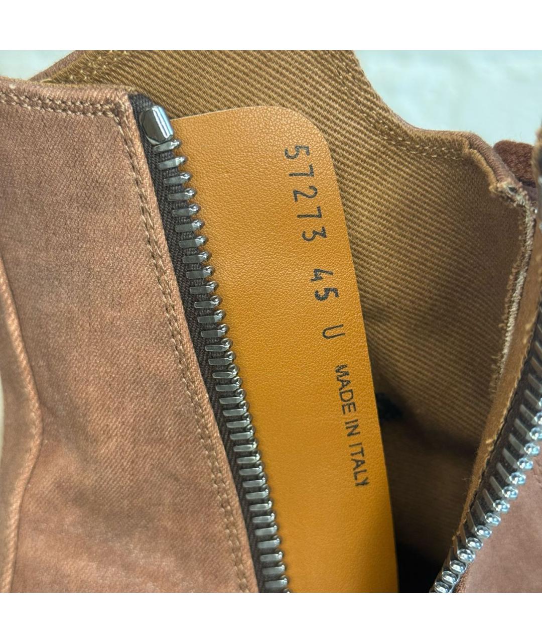 RICK OWENS DRKSHDW Коричневые текстильные высокие кроссовки / кеды, фото 5
