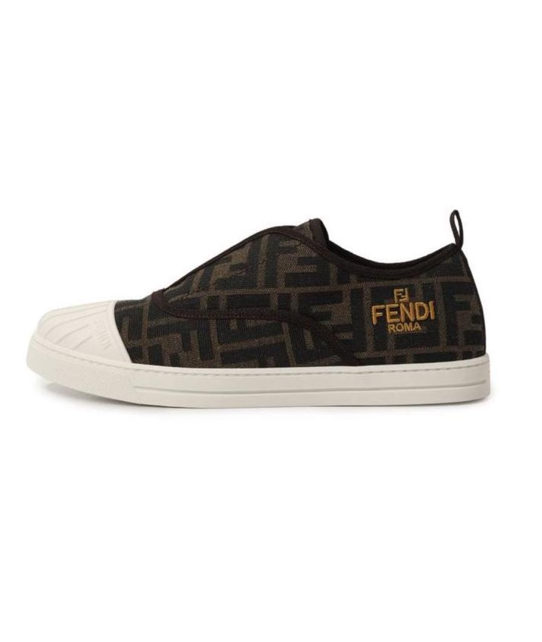 FENDI Мульти текстильные слипоны, фото 6